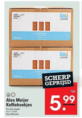 Sligro Alex meijer koffiekoekjes aanbieding