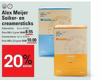 Sligro Alex meijer suiker en creamersticks aanbieding