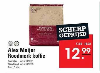 Sligro Alex meijer roodmerk koffie aanbieding