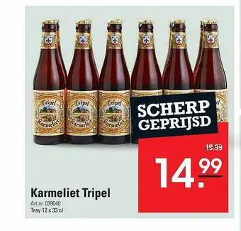 Sligro Karmeliet tripel aanbieding