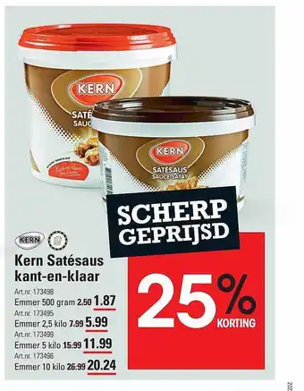 Sligro Kern satésaus kant-en-klaar aanbieding