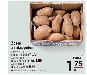 Sligro Zoete aardappelen aanbieding