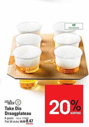 Sligro Take dis draagplateau aanbieding