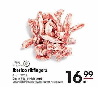 Sligro Iberico ribfingers aanbieding