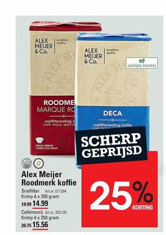 Sligro Alex meijer roodmerk koffie aanbieding