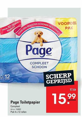 Sligro Page toiletpapier aanbieding