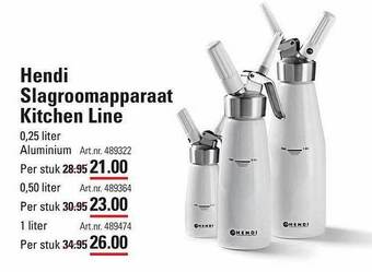 Hendi slagroomapparaat kitchen line