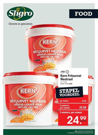 Sligro Kern frituurvet neutraal aanbieding