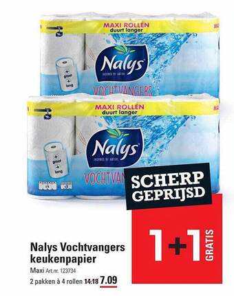 Sligro Nalys vochtvangers keukenpapier aanbieding