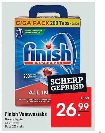Sligro Finish vaatwastabs aanbieding