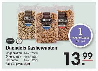 Sligro Daendels cashewnoten aanbieding