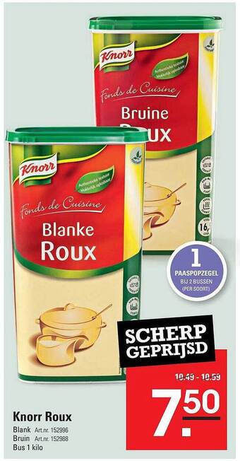 Sligro Knorr roux aanbieding
