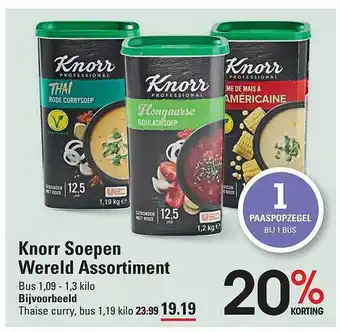 Sligro Knorr soepen wereld assortiment aanbieding