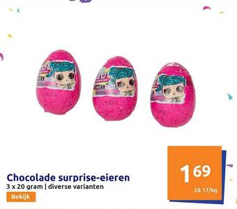 Action Chocolade surpriseeieren aanbieding