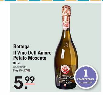 Sligro Bottega ii vino dell amore petalo moscato aanbieding