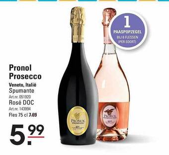 Sligro Pronol prosecco aanbieding