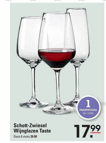 Sligro Schott-zwiesel wijnglazen taste aanbieding