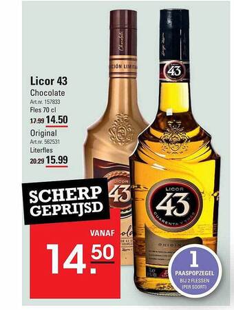 Sligro Licor 43 aanbieding