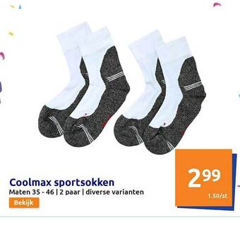 Action Coolmax sportsokken aanbieding