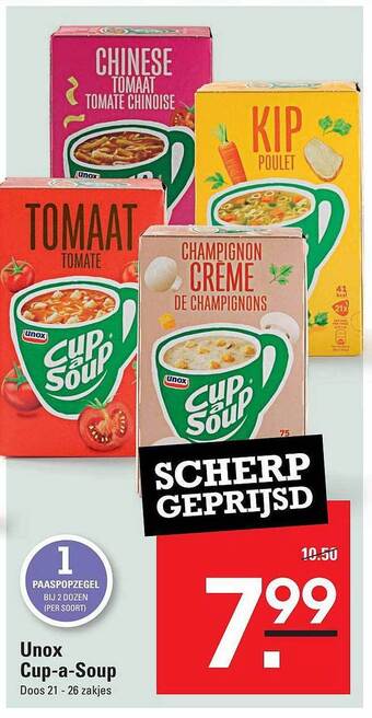 Sligro Unox cup-a-soup aanbieding