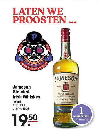 Sligro Jameson blended irish whiskey aanbieding