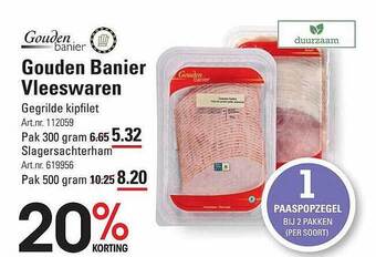 Sligro Gouden banier vleeswaren aanbieding