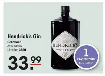 Sligro Hendrick's gin aanbieding