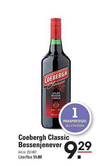 Sligro Coebergh classic bessenjenever aanbieding