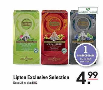 Sligro Lipton exclusive selection aanbieding