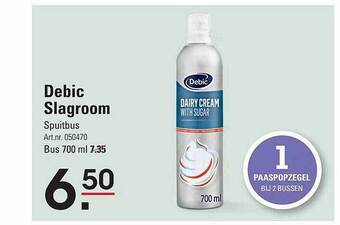 Sligro Debic slagroom aanbieding