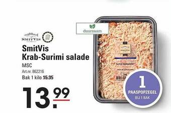 Sligro Smitvis krab-surimi salade aanbieding