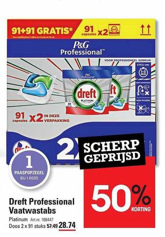 Sligro Dreft professional vaatwastabs aanbieding