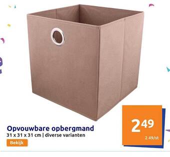 Action Opvouwbare opbergmand aanbieding