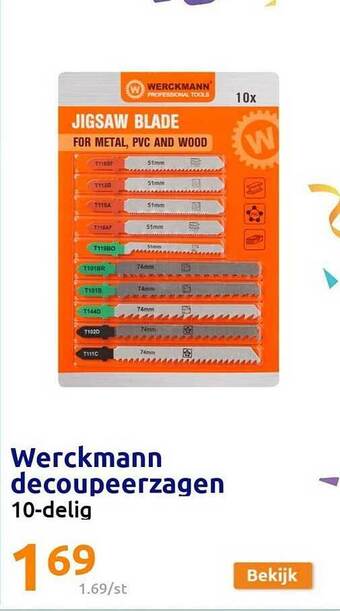 Action Werckmann decoupeerzagen aanbieding