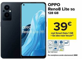 Carrefour Oppo reno8 lite 5g 128gb aanbieding