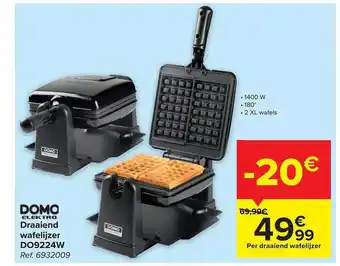 Carrefour Domo elektro draaiend wafelijzer aanbieding
