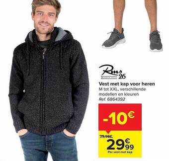 Carrefour Vest met kap voor heren aanbieding