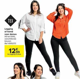 Carrefour Legging of hemd voor dames aanbieding