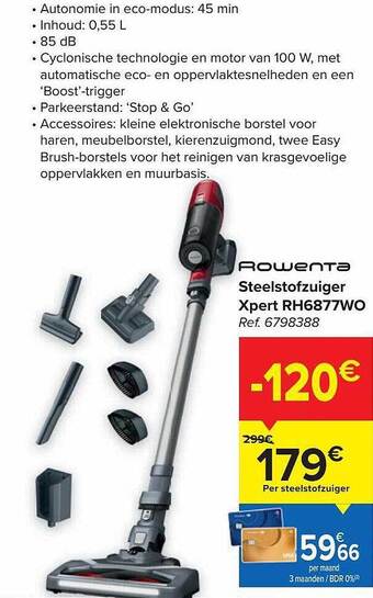 Carrefour Rowenta steelstofzuiger aanbieding