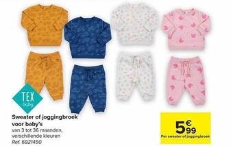 Carrefour Sweater of joggingbroek voor baby's aanbieding