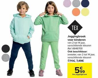 Carrefour Joggingbroek voor kinderen aanbieding