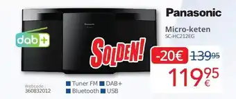 Eldi Panasonic micro-keten SC-HC212EG webcode: 360832012 aanbieding