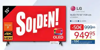Eldi LG OLED-tv 55"/139cm LG 55A26LA webcode: 366775526 aanbieding