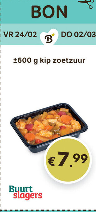 Bon Ap +/- 600g kip zoetzuur aanbieding