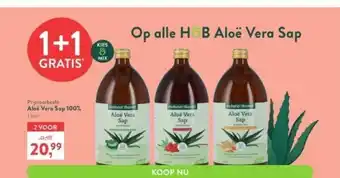 Holland & Barrett Aloë vera sap 100% 1 liter aanbieding