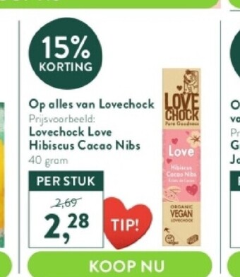 Lovechock love hibiscus cacao nibs 40 gram