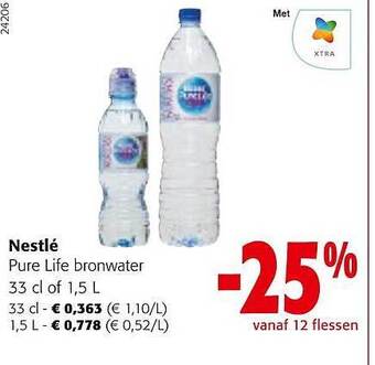 Colruyt Nestlé pure life bronwater aanbieding