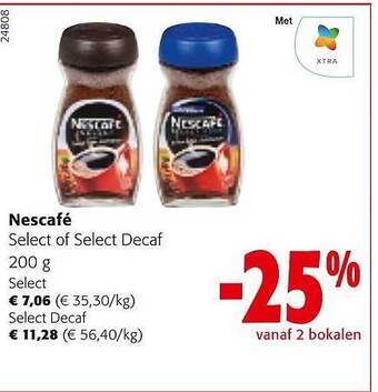 Colruyt Nescafé select decaf aanbieding