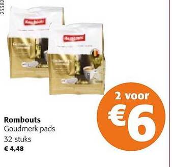 Colruyt Rombouts goudmerk pads aanbieding