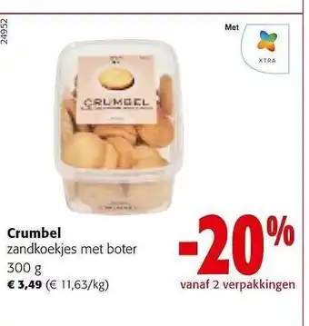 Colruyt Crumbel zandkoekjes met boter aanbieding